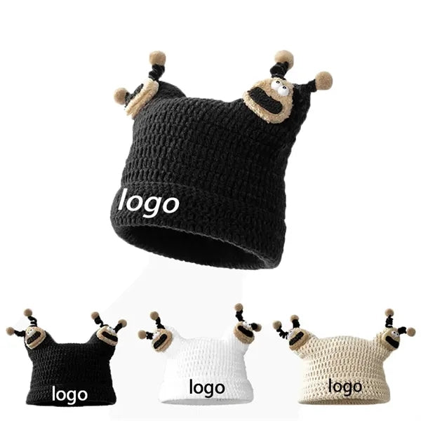 MOQ50PCS Cute Knit Skull Cap Beanie Warm Winter Hats