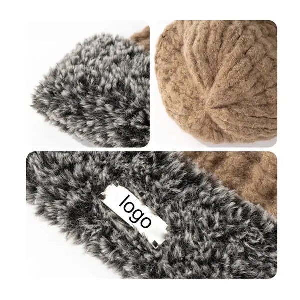 MOQ50PCS Knit Hat Windproof Outdoor Autumn and Winter