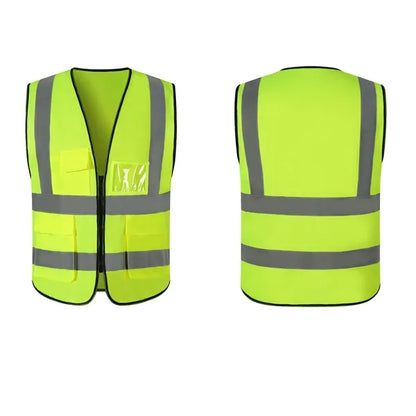 4 Pockets Hi Vis Reflective Strips Safety Vest MOQ30