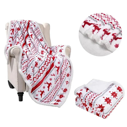 Christmas Sherpa Fleece Throw Blanket 50"x60"