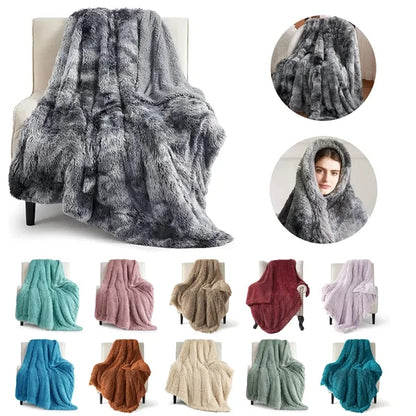 Sherpa Fleece Faux Fur Blanket 50"x60"