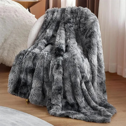 Sherpa Fleece Faux Fur Blanket 50"x60"