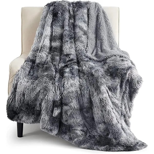 Sherpa Fleece Faux Fur Blanket 50"x60"