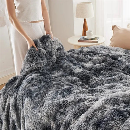Sherpa Fleece Faux Fur Blanket 50"x60"