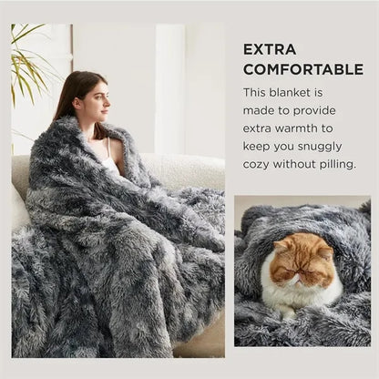 Sherpa Fleece Faux Fur Blanket 50"x60"