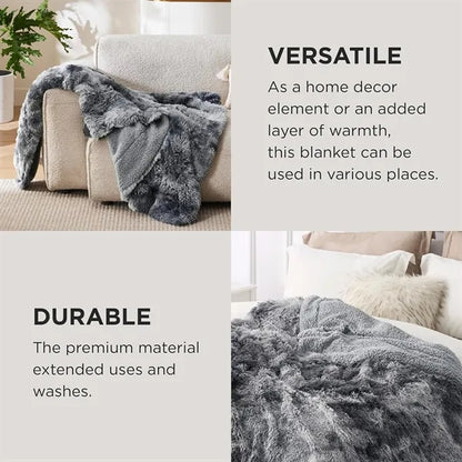 Sherpa Fleece Faux Fur Blanket 50"x60"