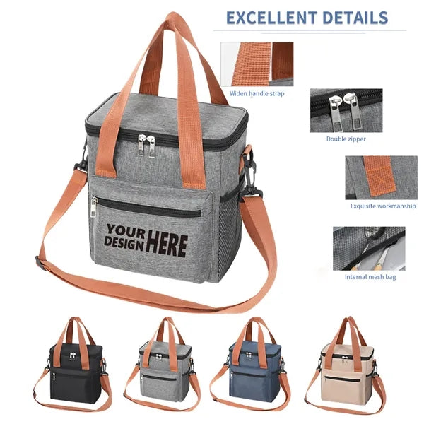 Insulated Portable Big Leakproof Crossbody Lunch Cooler Bag