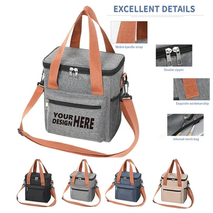 Insulated Portable Big Leakproof Crossbody Lunch Cooler Bag
