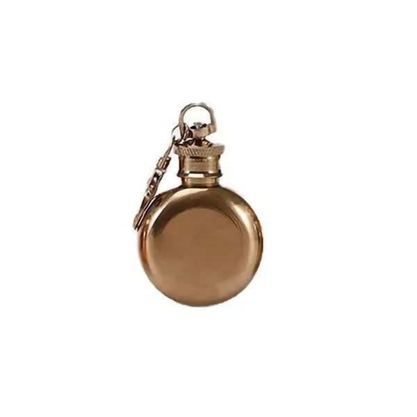 1oz Stainless Steel Round Keychain Portable Shot Flask MOQ30