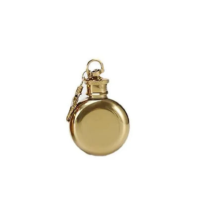 1oz Stainless Steel Round Keychain Portable Shot Flask MOQ30