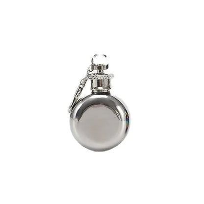 1oz Stainless Steel Round Keychain Portable Shot Flask MOQ30