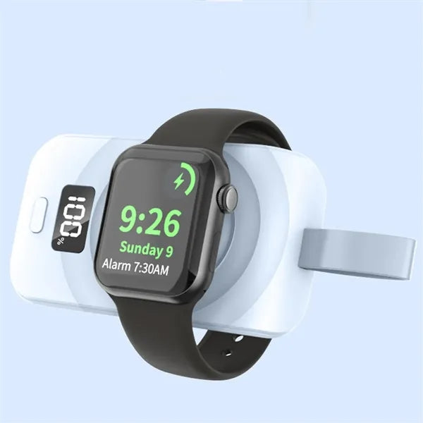 Portable 2 in 1 Wireless Watch Charger Power Bank