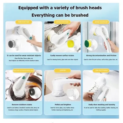 Cordless Electric Spin Scrubber Cleaning Brush