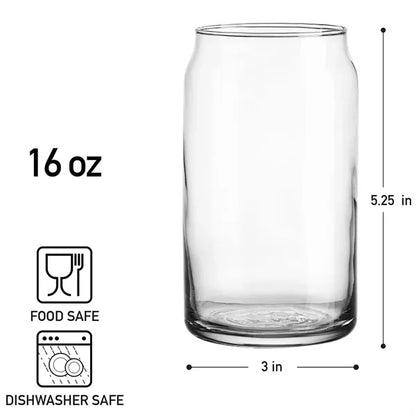 16 oz Can Shaped Beer Glass