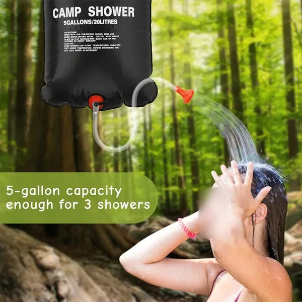 20L Portable Outdoor Solar Foldable Camping Shower Bag