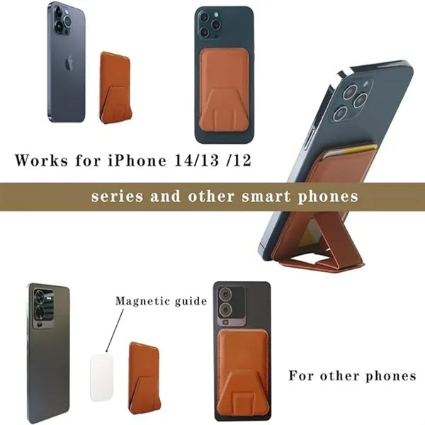 Magnetic Foldable Phone Holder Business Wallet Style