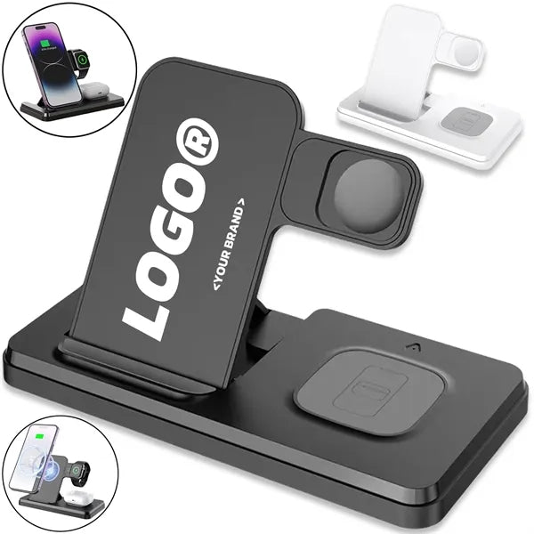 3 in 1 Wireless Charging Station 15W Fast Charge