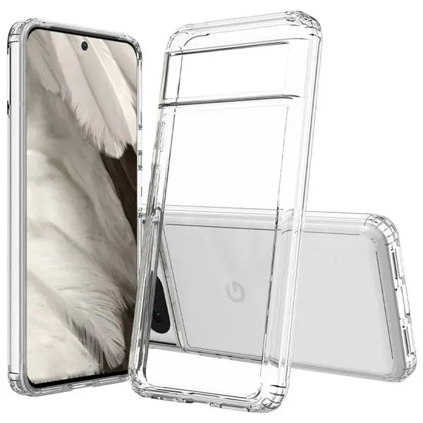 Google Pixel 8 Clear Hardshell Case with TPU Bumpers
