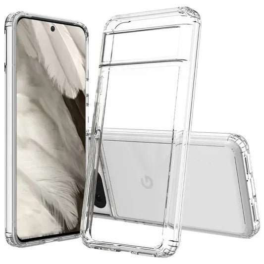 Google Pixel 8 Clear Hardshell Case with TPU Bumpers