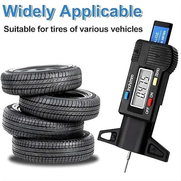 Tire Tread Depth Gauge Digital LCD Checker Tester