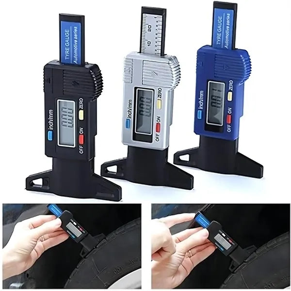 Tire Tread Depth Gauge Digital LCD Checker Tester