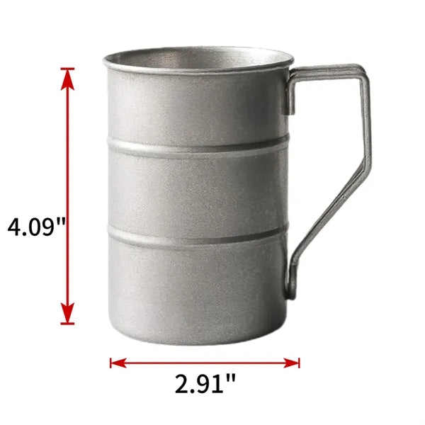 Outdoor Stainless Steel Mug Retro Large Capacity Creative