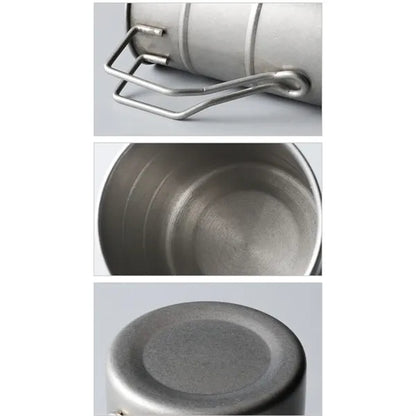 Outdoor Stainless Steel Mug Retro Large Capacity Creative