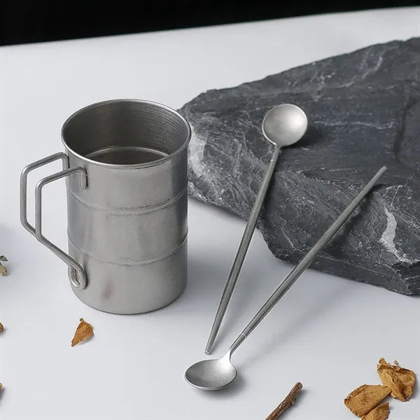 Outdoor Stainless Steel Mug Retro Large Capacity Creative