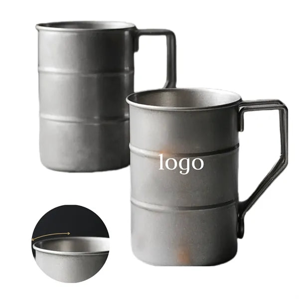 Outdoor Stainless Steel Mug Retro Large Capacity Creative