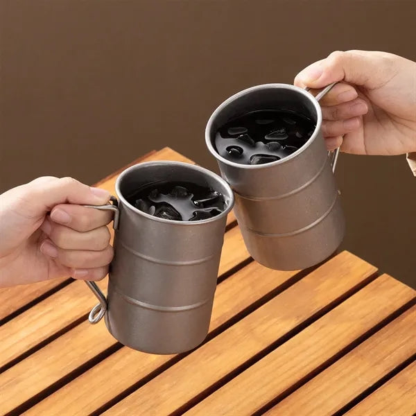 Outdoor Stainless Steel Mug Retro Large Capacity Creative