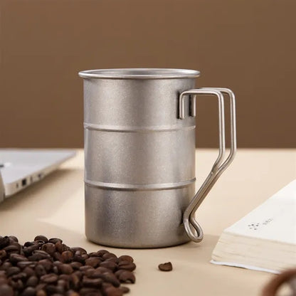 Outdoor Stainless Steel Mug Retro Large Capacity Creative
