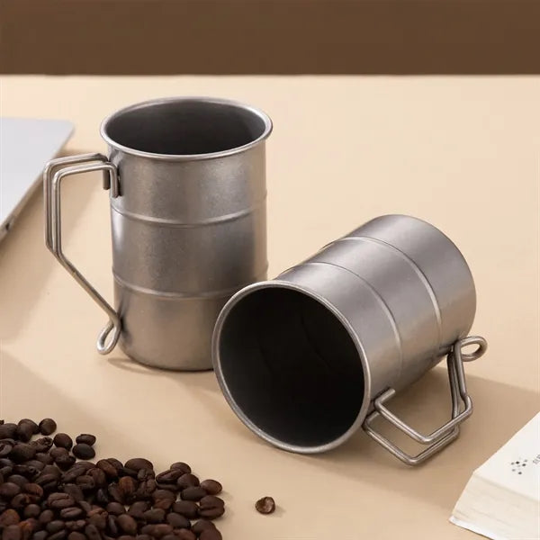 Outdoor Stainless Steel Mug Retro Large Capacity Creative