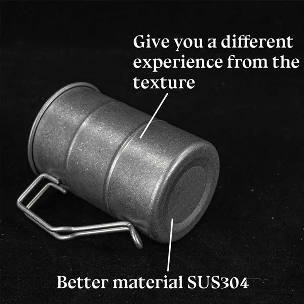 Outdoor Stainless Steel Mug Retro Large Capacity Creative