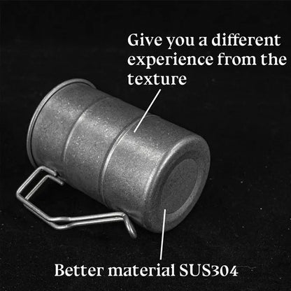 Outdoor Stainless Steel Mug Retro Large Capacity Creative