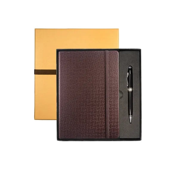 Leeman Tuscany Textured Journal And Executive Stylus Pen...