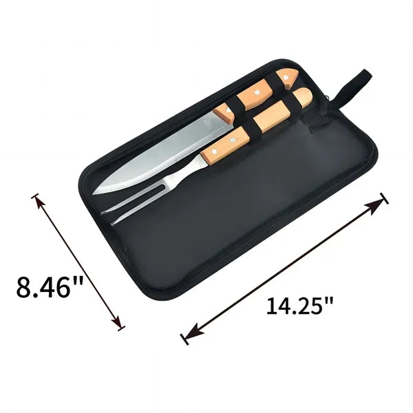 2 Piece Grilling Tool Set And Utensils Knives Forks
