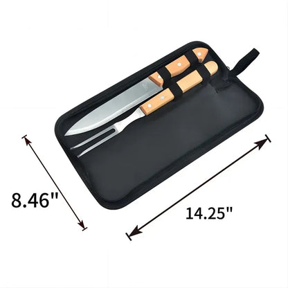 2 Piece Grilling Tool Set And Utensils Knives Forks