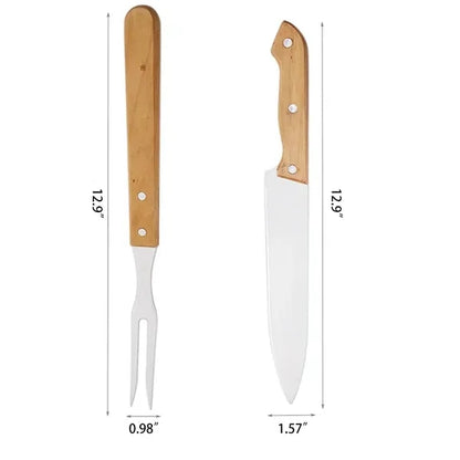 2 Piece Grilling Tool Set And Utensils Knives Forks