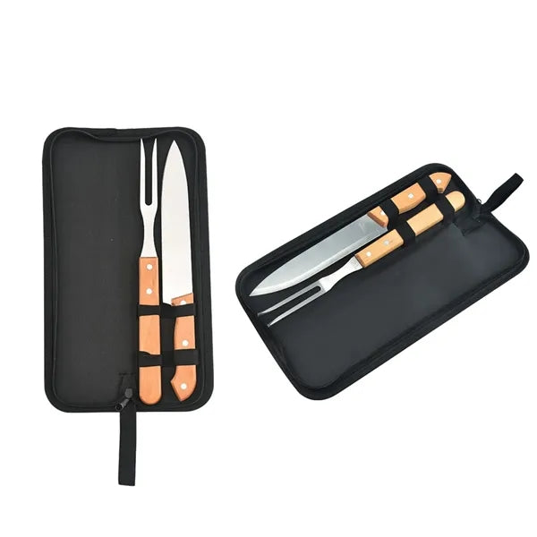 2 Piece Grilling Tool Set And Utensils Knives Forks