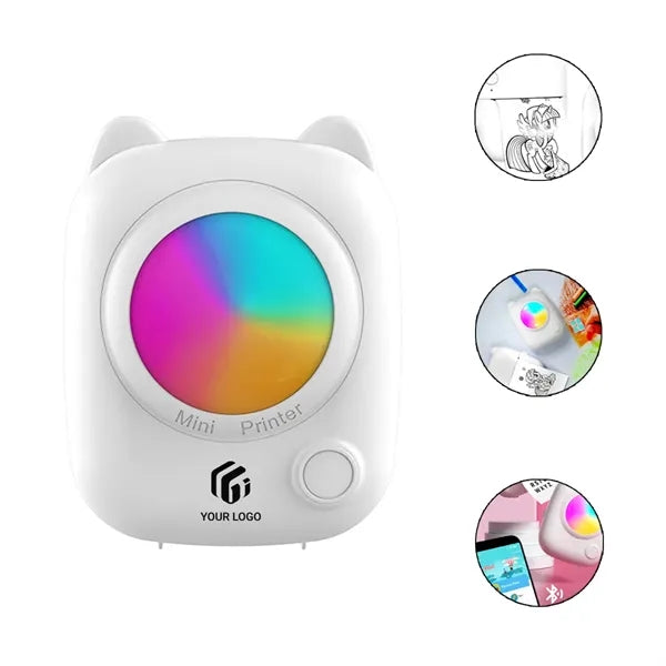 Mini Practical Bluetooth Light Inkless Thermal Printer
