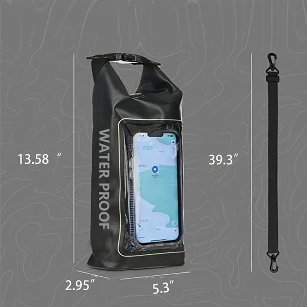 2L Outdoor Beach Waterproof Backpack Clear Phone Pouch