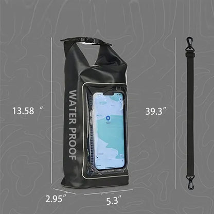 2L Outdoor Beach Waterproof Backpack Clear Phone Pouch