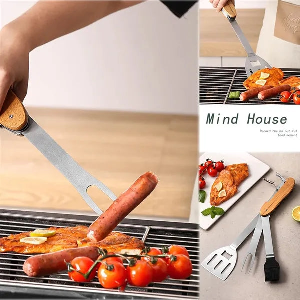 5 in 1 Multifunctional Stainless Steel Barbecue Tool Set