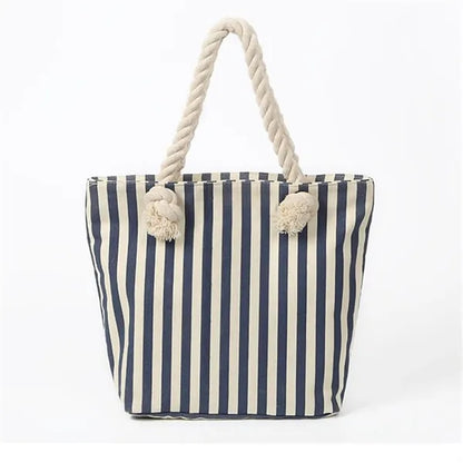 Fashion Eco Friendly Canvas Tote Bag With Hemp Rope Handle