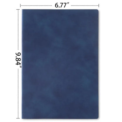 B5 Colorful Soft Leather Thick Paper Notebook With Ribbon
