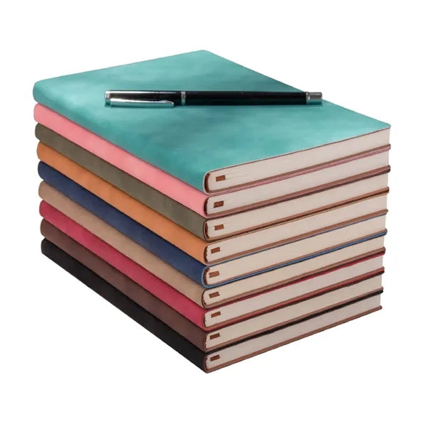 B5 Colorful Soft Leather Thick Paper Notebook With Ribbon