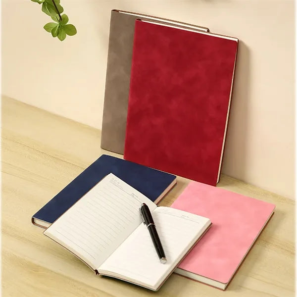 B5 Colorful Soft Leather Thick Paper Notebook With Ribbon