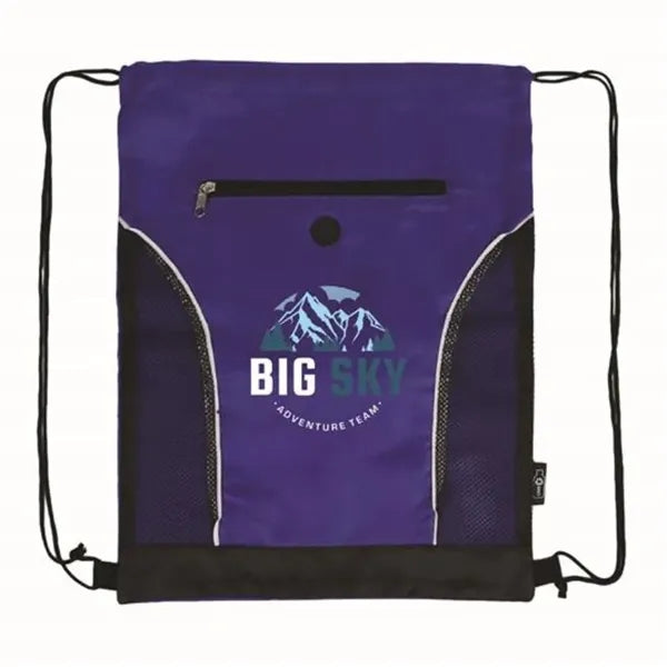 Eco-Friendly RPET Drawstring Bag with Mesh