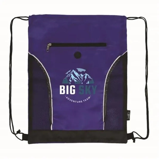 Eco-Friendly RPET Drawstring Bag with Mesh