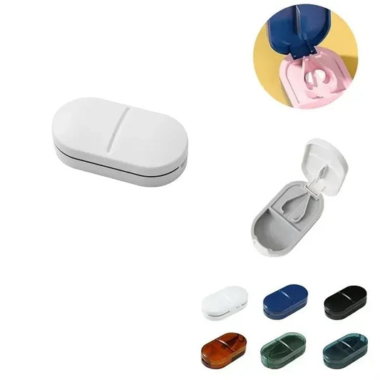 Mini Portable Pill Cutter and Storage Box